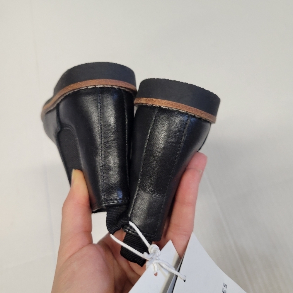 New H&M Baby Genuine Leather Chelsea Boots Black Size 5.5 - Picture 8 of 9